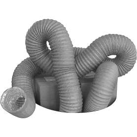 Flexslange PVC-belagt aluminiumsfolie på stålspiral L5000400 MM