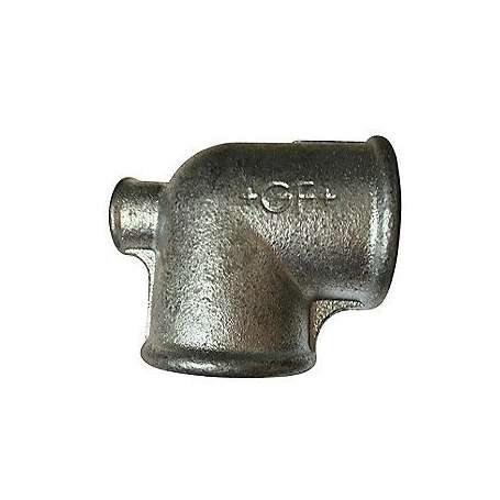 Galvaniseret & reduceret T-stykke med indvendigt gevind - 2 - 2 - 1½"