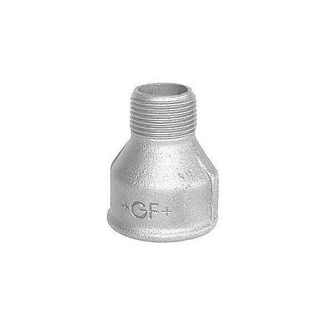 Galvaniseret spidsmuffe med udvendigt gevind - 1¼ - ½"