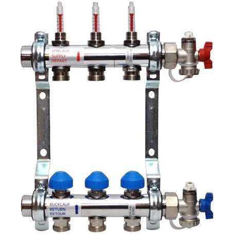 Manifold 20 MM 1'' 6 kredse komplet