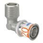 Uponor 90 graders AluPEX pressbøjning med nippel - 20 mm x ½"