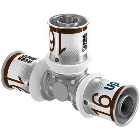 Uponor S-Press alupex T-stykke - 16 x 16 x 16 mm