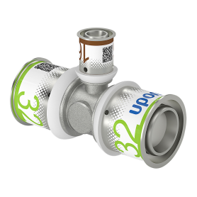 Uponor S-Press alupex reduceret T-stykke - 32 x 16 x 32 mm